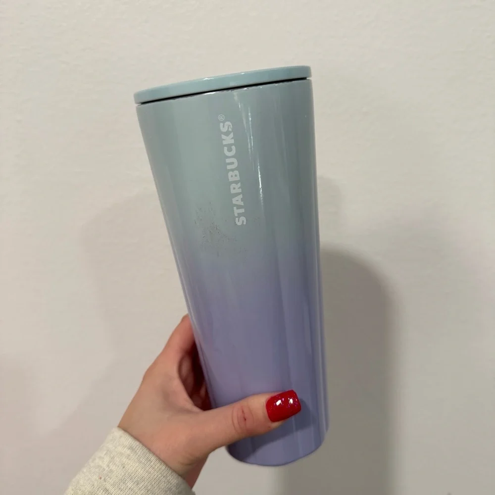 Starbucks Winter 2021 Purple Blue Gradient Stainless Steel Venti Tumbler Cup